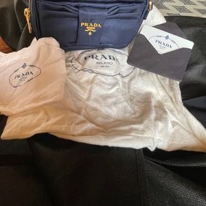 Deep Blue Prada Evening Bag